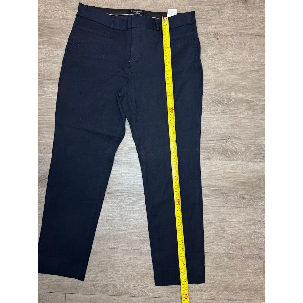 Banana Republic Sloan Curvy Fit Navy Ankle Pants Size 10 Tailored Work Career - Picture 7 of 8